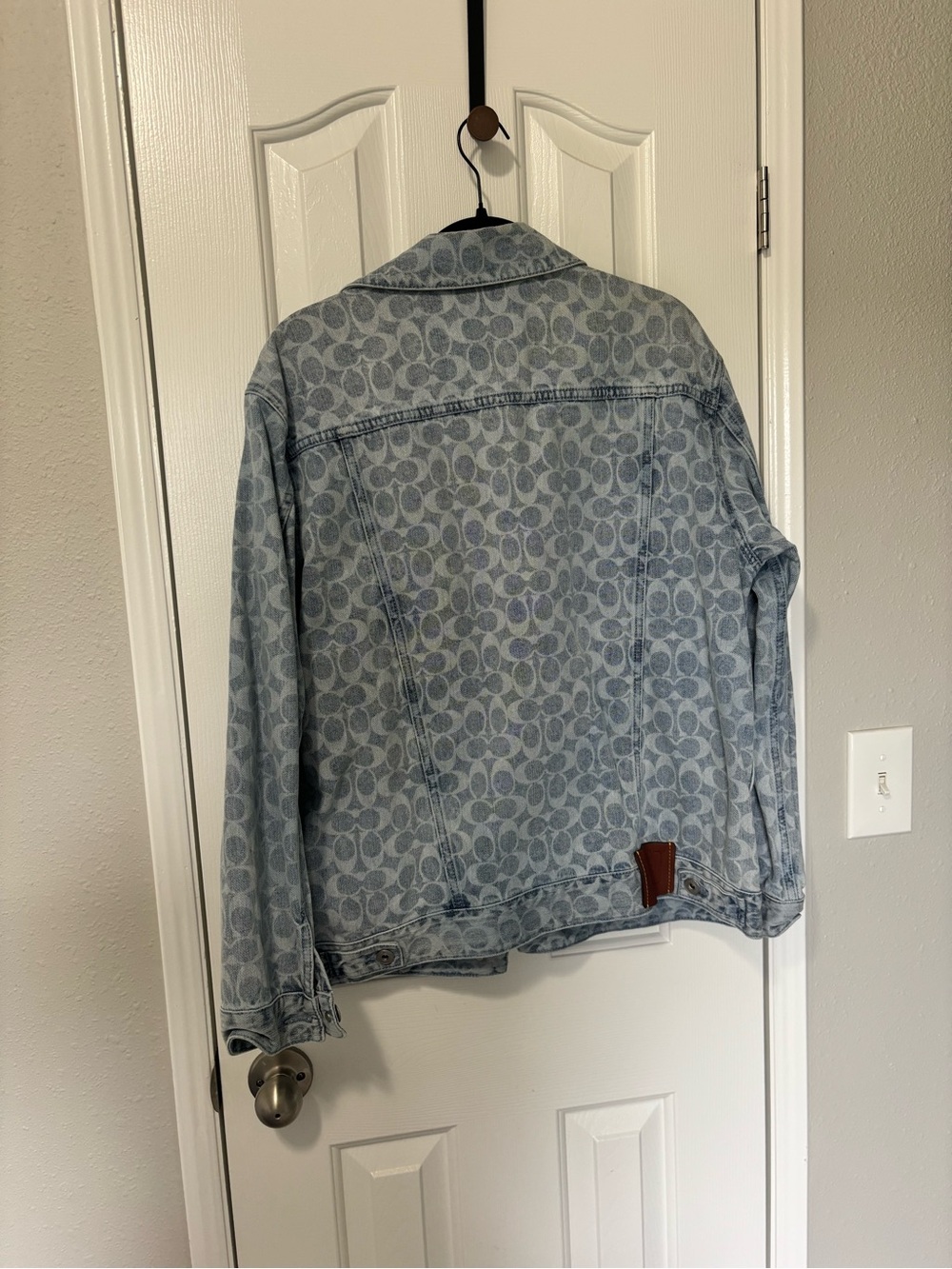 Coach Light Blue Monogram Denim Jacket - Picture 6 of 7